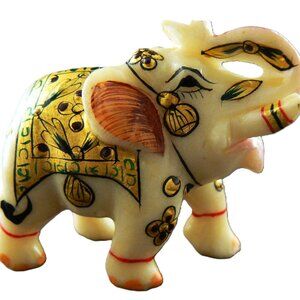 Vintage Stone Alabaster Granit Marble Carved Apple Paperweight (W1-6)